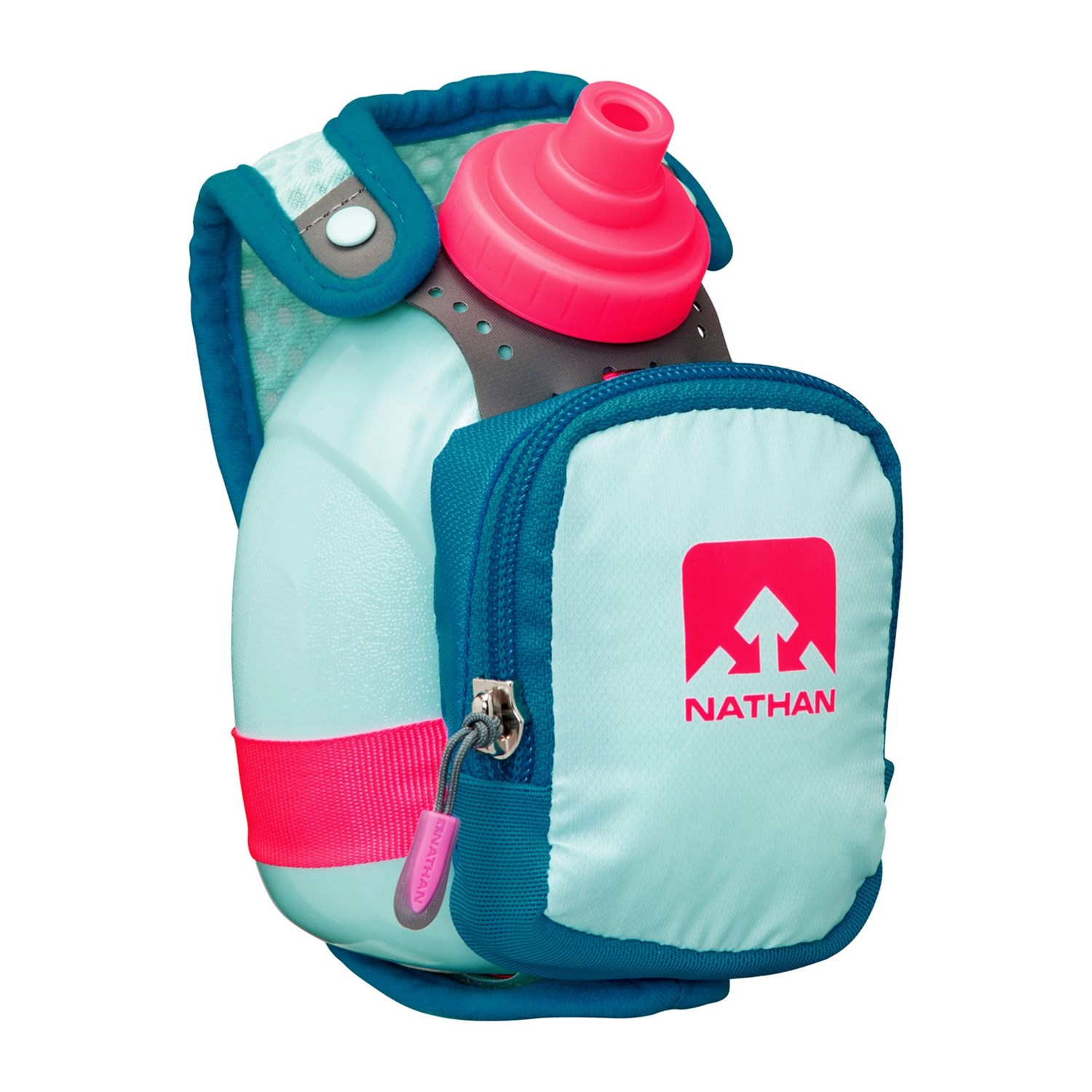 Nathan QuickShot - Borraccia Da Corsa 300ml Con Tasca Per Chiavi, Ideale Per Running - Foto 5